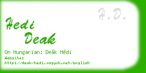 hedi deak business card