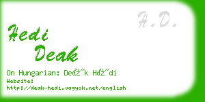 hedi deak business card